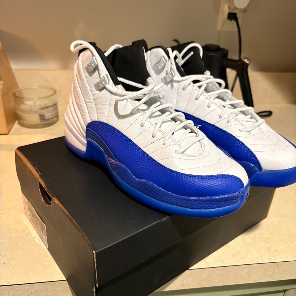 Jordan White and Blue Sneakers